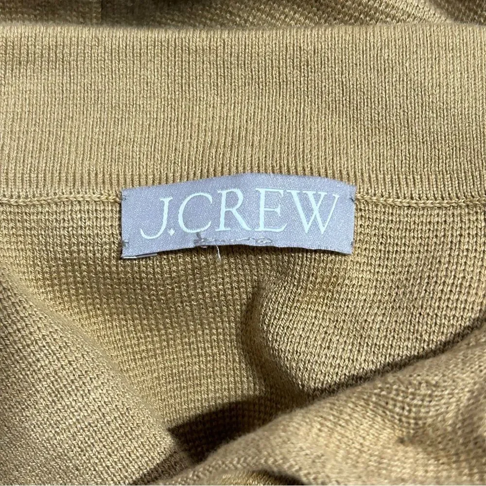 J. Crew Patch Pocket Lady Jacket Cardigan Sweater Honey Brown Preppy Academia